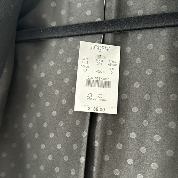 J. Crew black blazer size 0 | J. crew suit blazer | black suit jacket - Picture 2 of 4